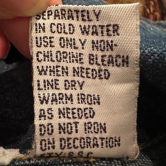 Keren Hart Denim Blazer Lace Jacket Women's Medium Y2K Vintage 80s‎ Cottagecore - Picture 8 of 8